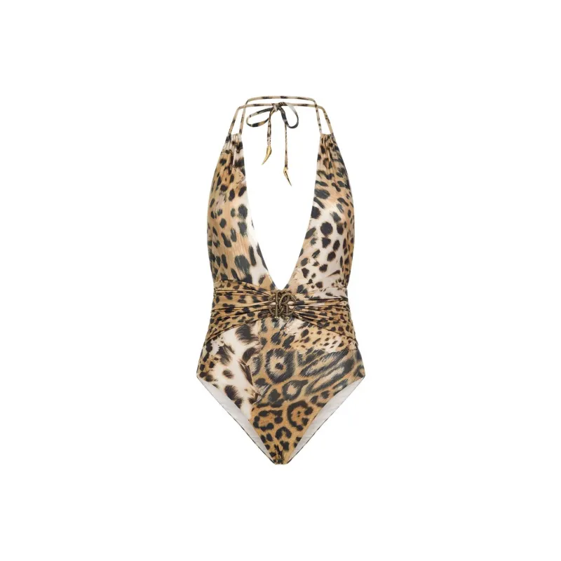 Roberto Cavalli SS24 One-piece Swimsuit Women's Brown-0