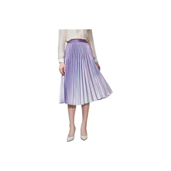 BBLLUUEE Casual Long Skirt Women's Mist Purple