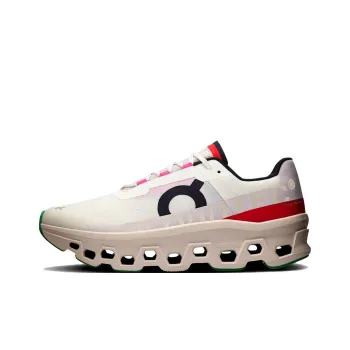On Cloudmonster Anti Slip Wear Resistant Low Top Casual Running Shoes Men's Ecru