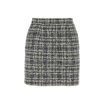 Alessandra Rich Tweed Metallic Mini Skirt