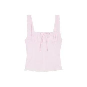 Victoria's Secret PINK BY FRANKIES BIKINIS DELILA POPLIN TANK TOP / RG Two-Piece Swimsuits Women's Pink