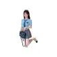 Blue Top+Gray Skirt Set