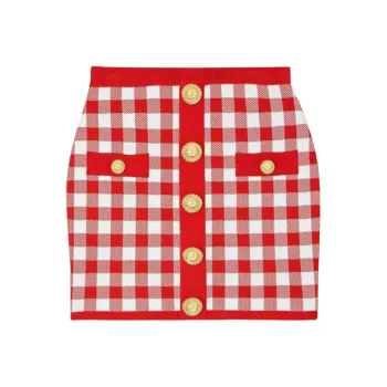 BALMAIN Casual Short Skirts Women's Red