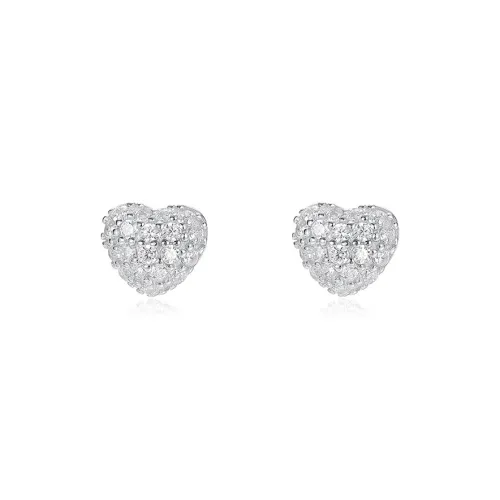 Good Quality S999 Fine Silver Stud Earrings Unisex