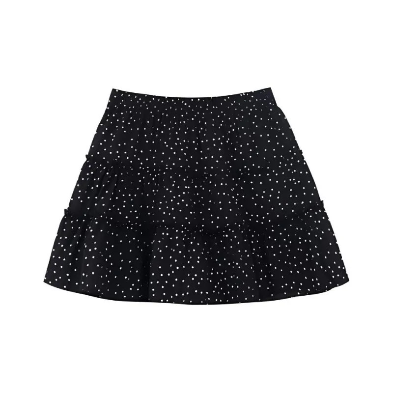 INSLIISA Casual Short Skirts Women's Black-0