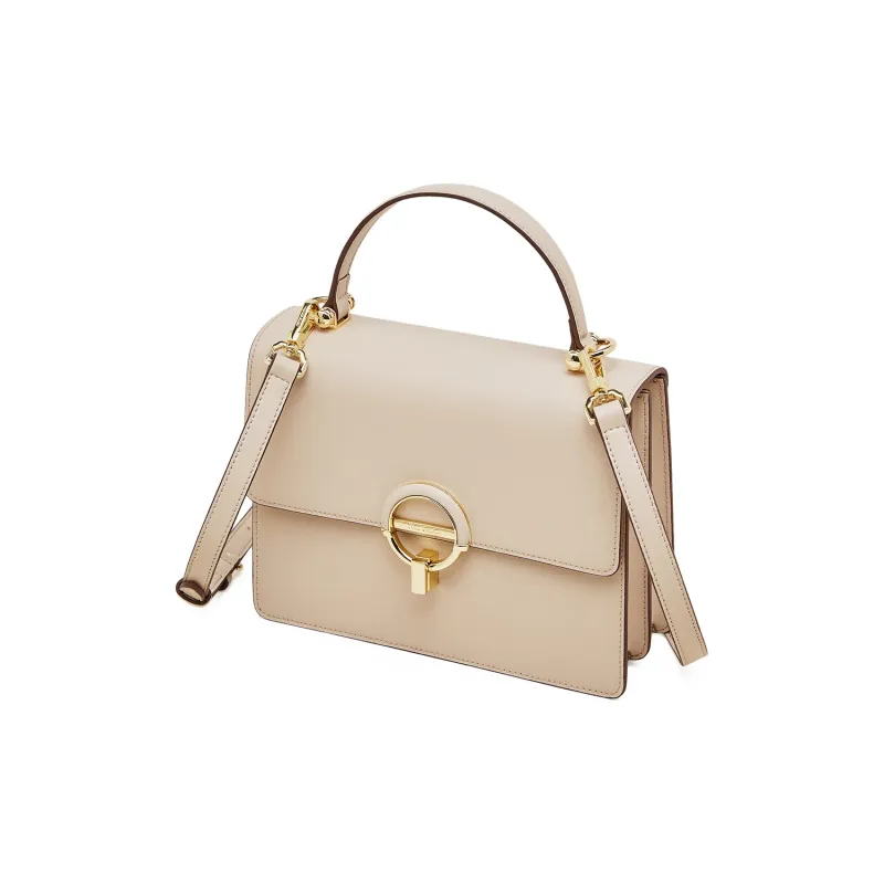 PIERRE CARDIN Genuine Cow Leather Shoulder Bag, Crossbody Bag, Handbag Regular Women's Beige-22