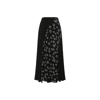 DVF Diane Von Furstenberg SS24 Casual Long Skirts Women's Black