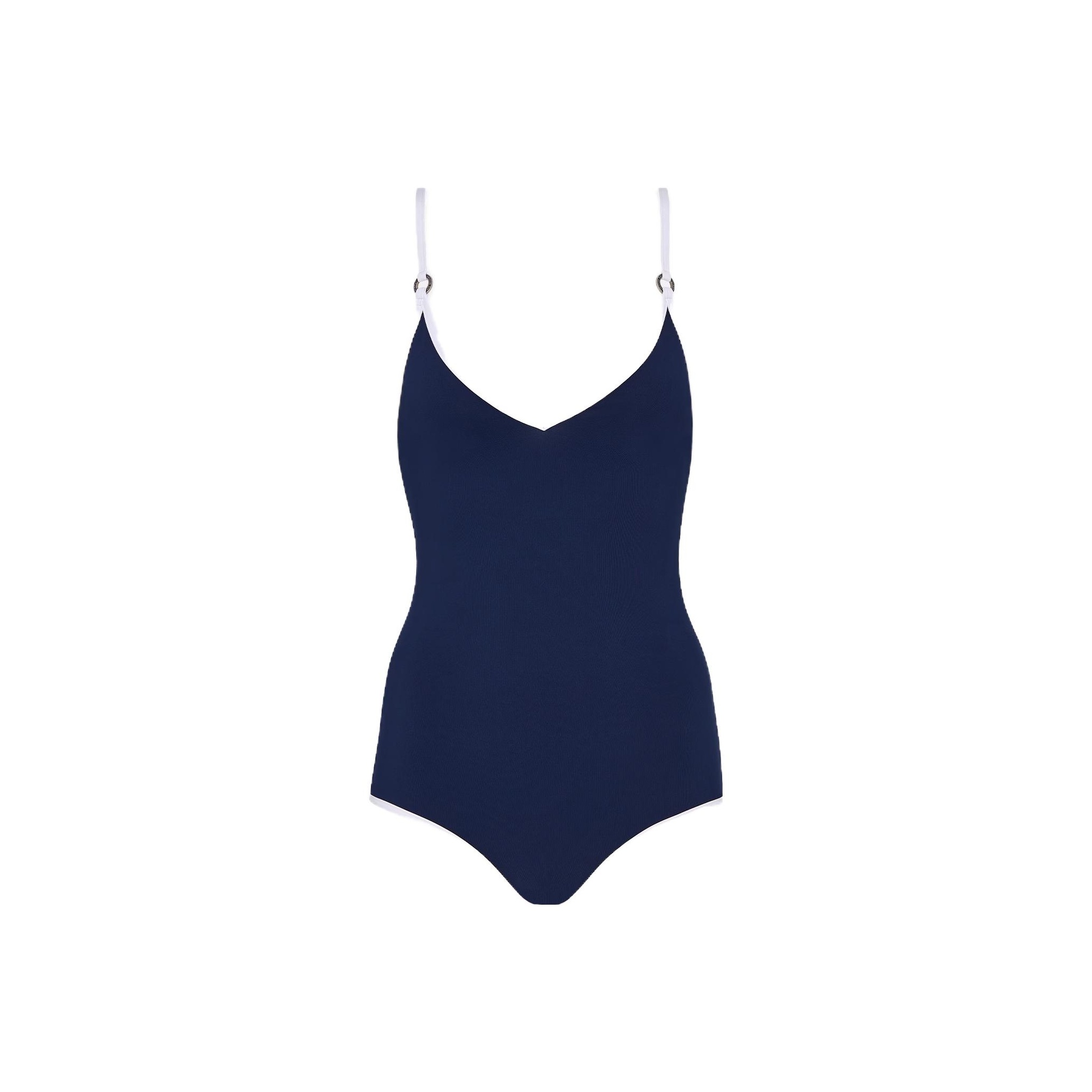 DIOR One-piece Swimsuit Women's Dark Blue - POIZON