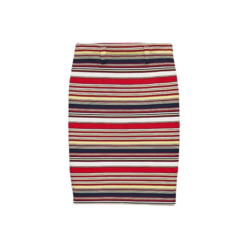 PRADA Striped Cotton Skirt-0
