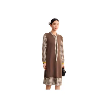 JZ. ANNAKRO Skirt Set Women's Flower Earth Yellow