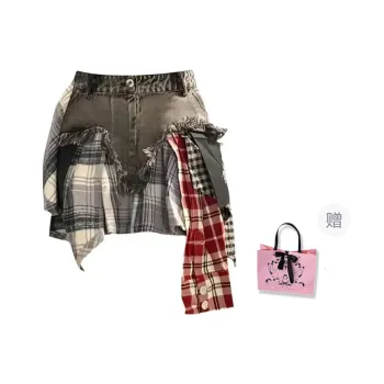 Spicy Gals Denim Short Skirts Women's Gray