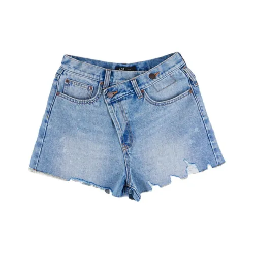 A21 Denim Shorts Women's Light Medium Blue