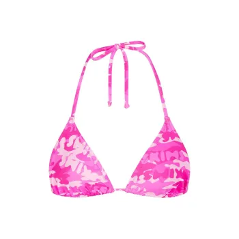 SKIMS SIGNATURE SWIM TRIANGLE TOP Bikini Women's Pink Skims Camo/Pink Camouflage