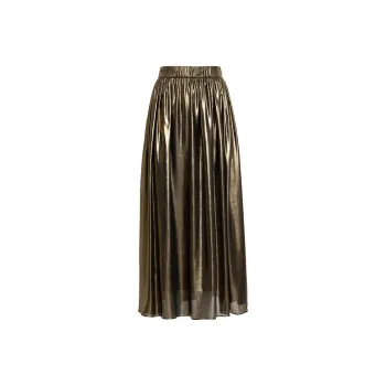 LIZZY Casual Long Skirts Women's Gold