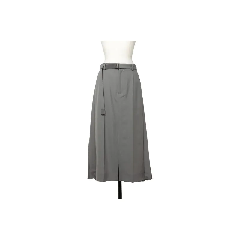 Sacai Belted Panelled Midi Skirt-0