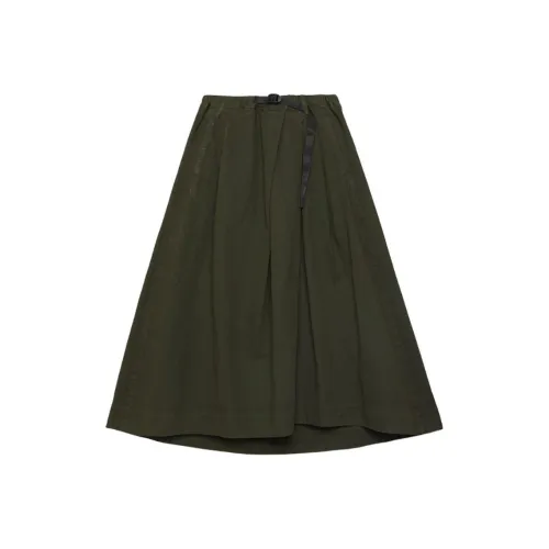 SEMICIRCLE Casual Long Skirts Women's Olive Green