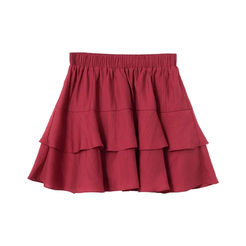 WESTLINK Casual Short Skirts Women's Red-0