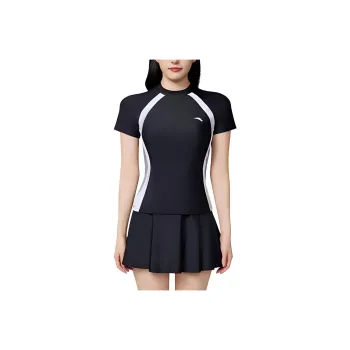 Anta Two Piece Swimsuits Women's Basic Black/Pure White/Light Gray