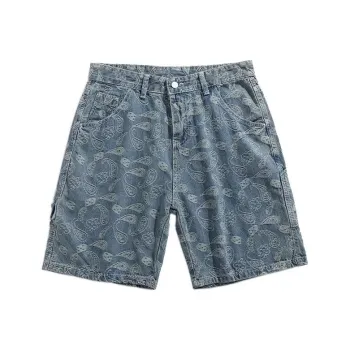 MEIKE Denim Shorts Unisex Blue