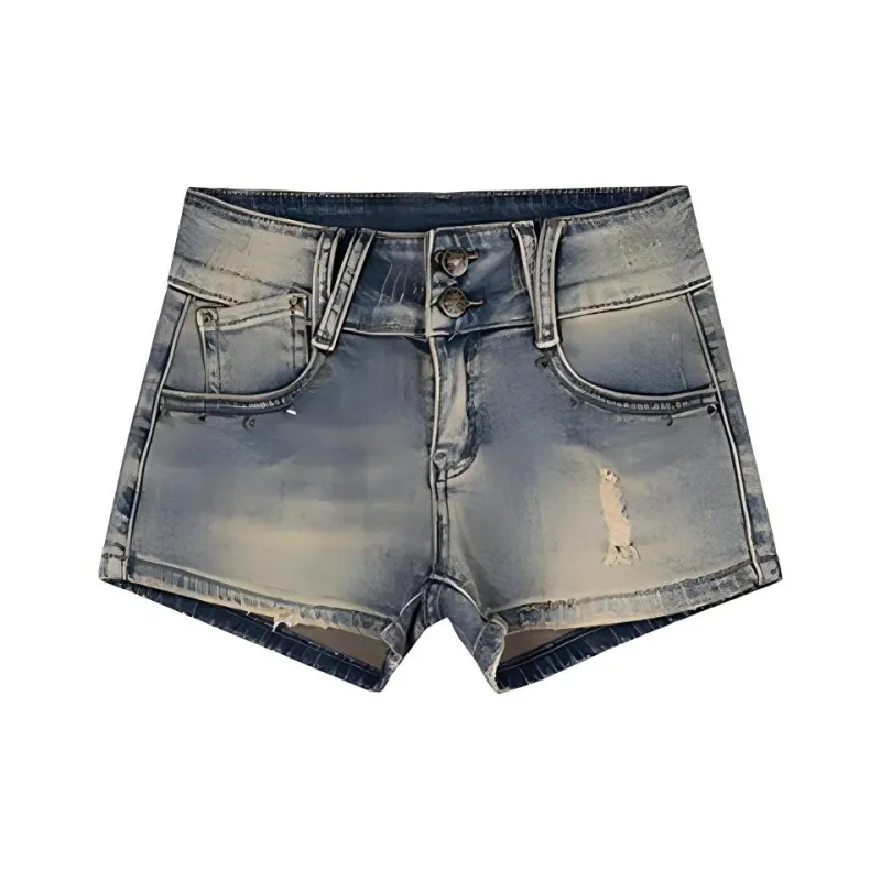 ETSE Denim Shorts Women's Vintage Blue-1