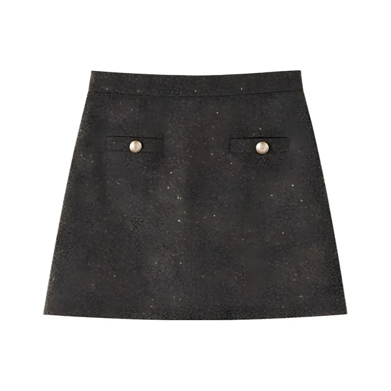 SHUXI Casual Short Skirts Women's Dark Moss Brown-0