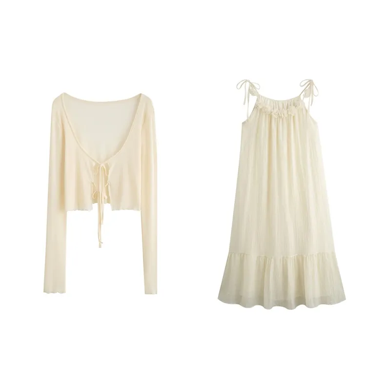 Adeworn Skirt Set Women's Apricot-0
