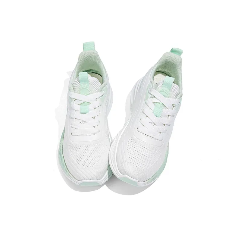 WARRIOR Running Shoes Women's Low Top White Light Green-2