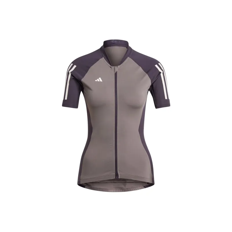 Adidas Essentials 3-Stripes Cycling Jersey Cycling Clothing Women's Charcoal-0