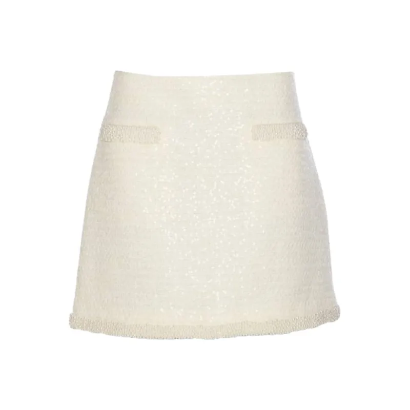 Self portrait Casual Short Skirts Women's White-0
