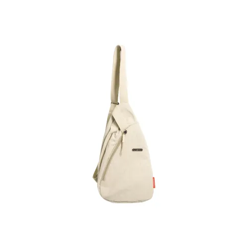 GOBLIN SHARKS 1759 Nylon Sling Bag Regular Unisex Ecru/Black