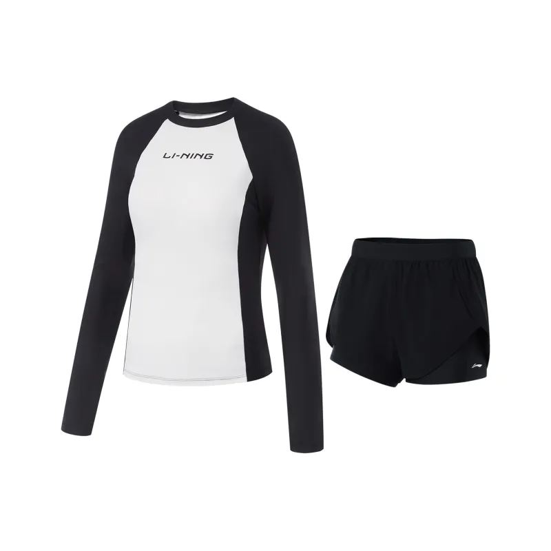 LiNing Two Piece Swimsuit Women's Black/Standard White-0