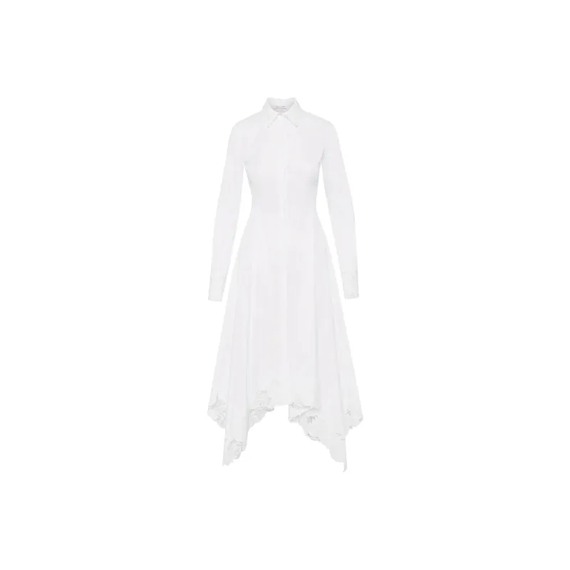Oscar De La Renta Floral Guipure Handkerchief Dress-0