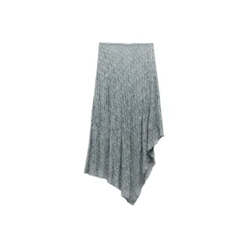 ZARA Casual Long Skirts Women's Blue/Gray