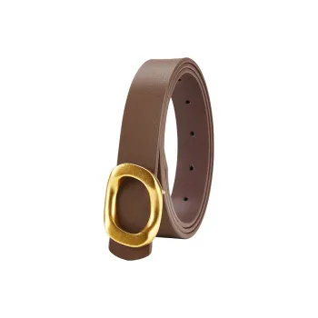 PIERRE CARDIN Split Cow Leather Belts Women's Khaki/Brown, Black/Coffee 2.4cm