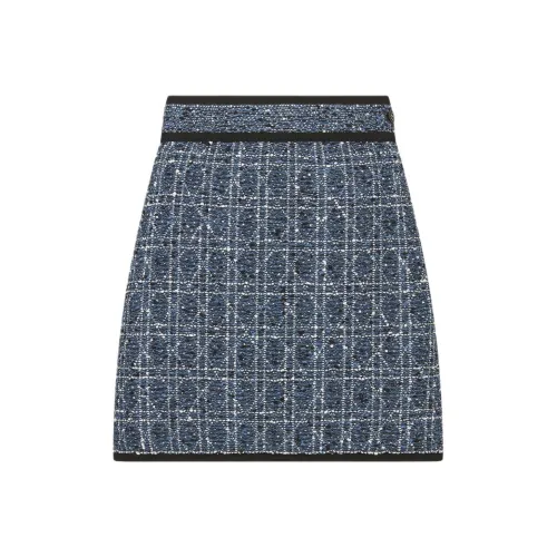 DIOR SS25 Casual Short Skirts Women's Blue White Mixed Color