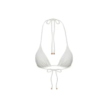 PRINCESS POLLY NEVAEH TRIANGLE RIBBED BIKINI TOP Bikini Women's White/White