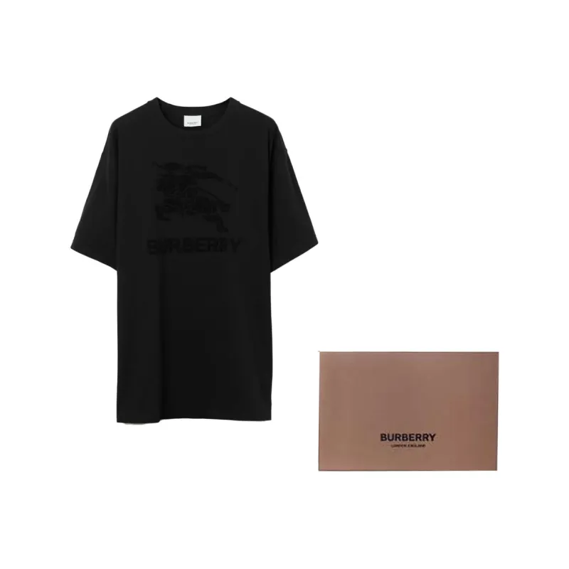 Burberry Embroidered Ekd Cotton T shirt-7