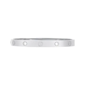 Cartier 18kt White Gold Love Diamond Bracelet