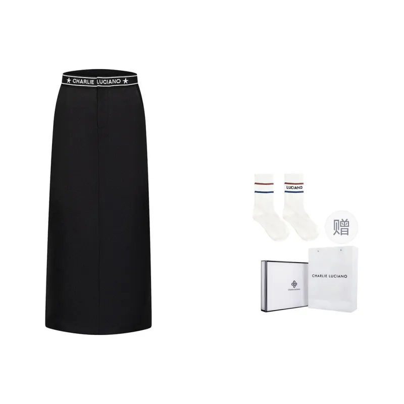 Charlie Luciano Casual Long Skirts Women's Black-2