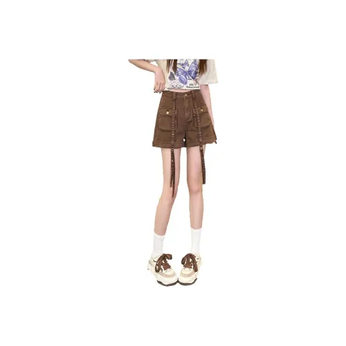 Tonlion Denim Shorts Women's Roasted Coffee