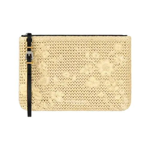 Givenchy Voyou Viscose Clutch Women's Natural