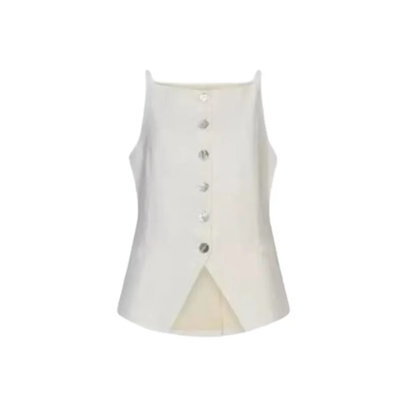 URBAN REVIVO Vests Women's Ecru-0