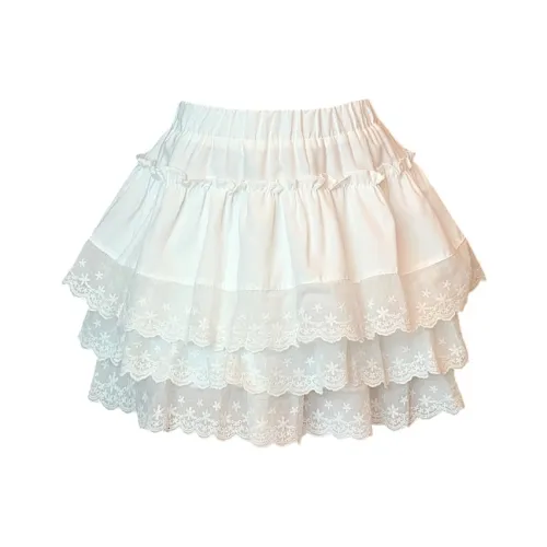MORii Casual Short Skirts Women's White