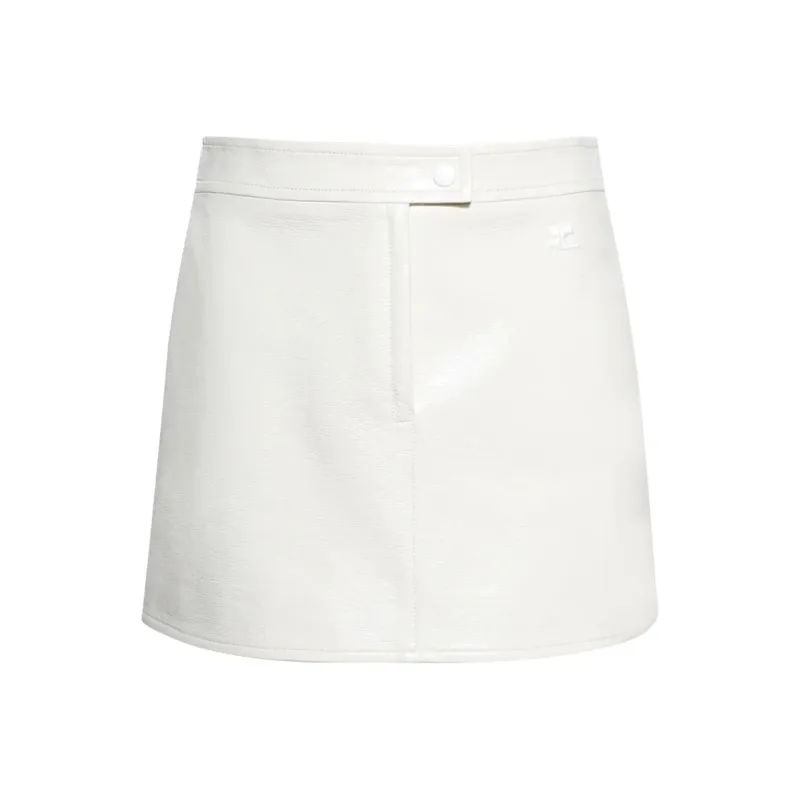 Courrèges Vinyl Reedition Skirt 'Off White'-0