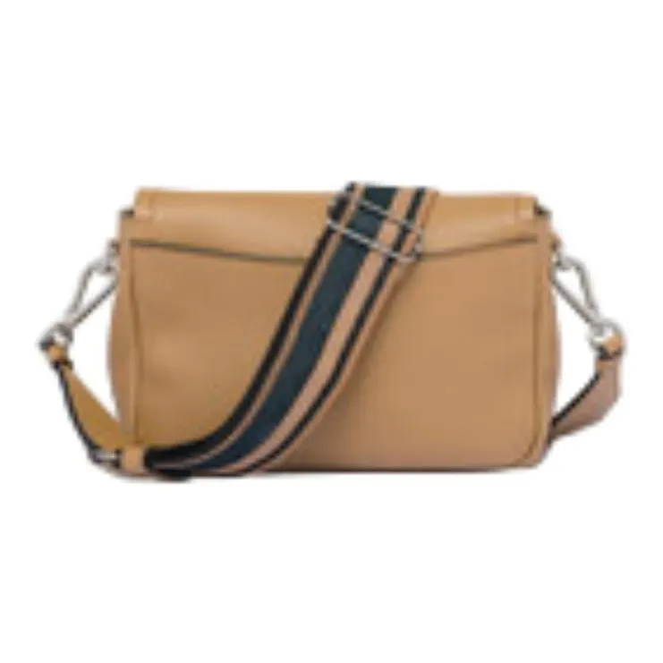 PRADA Leather Shoulder Bag Small Size Women's Brown-2