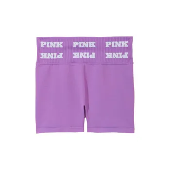 Victoria's Secret PINK SOFT SEAMLESS3'SHORTS/GlazedVioletLogo Sports Shorts Women's Glazed Surface Violet Emblem