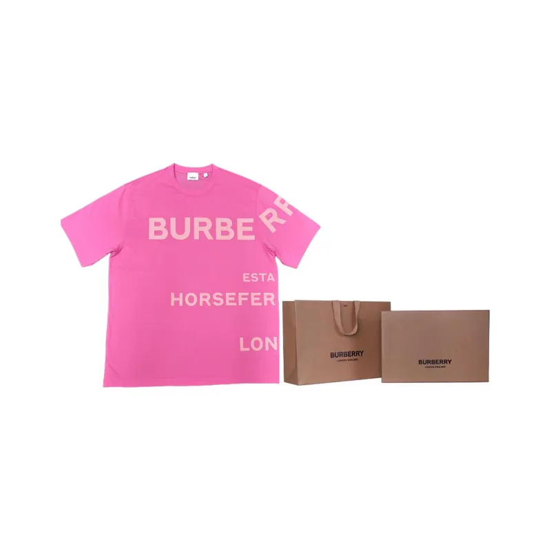 Burberry T Shirts Unisex Pink-4
