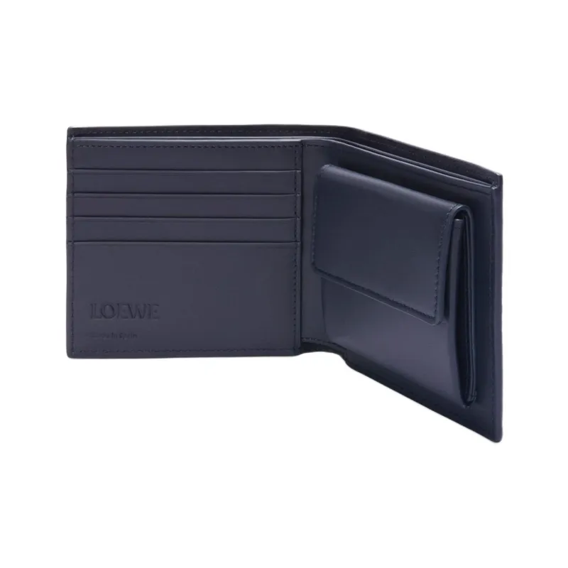 LOEWE Calfskin Wallet Men's Dark Marine Blue-3