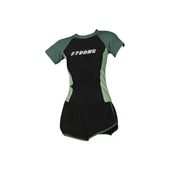 Hao Zhilang Two-Piece Swimsuits Women's Black Green