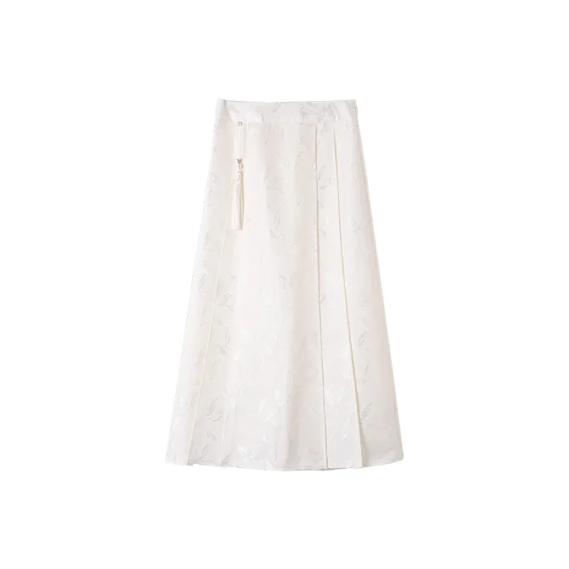 HIPPIEMISS Casual Long Skirts Women's Ecru-0